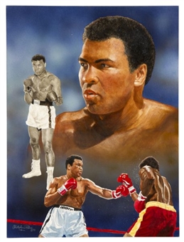 Original Muhammad Ali Artwork for Legends Magazine Cover